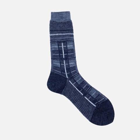 Tartan Check Socks Charcoal