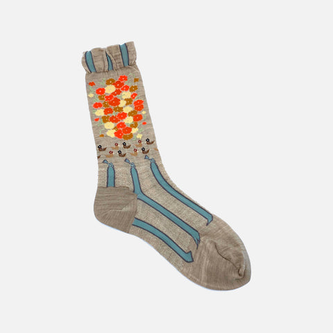 A Fine Day Socks Beige