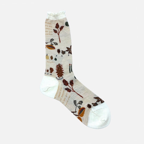 Botanical Socks Ivory