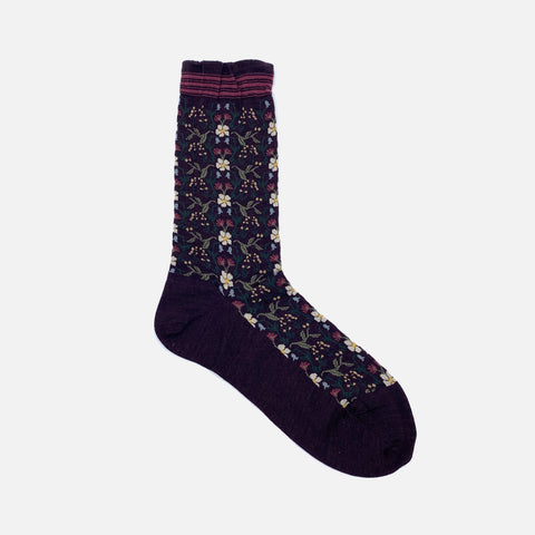 Wall Flower Socks Wine