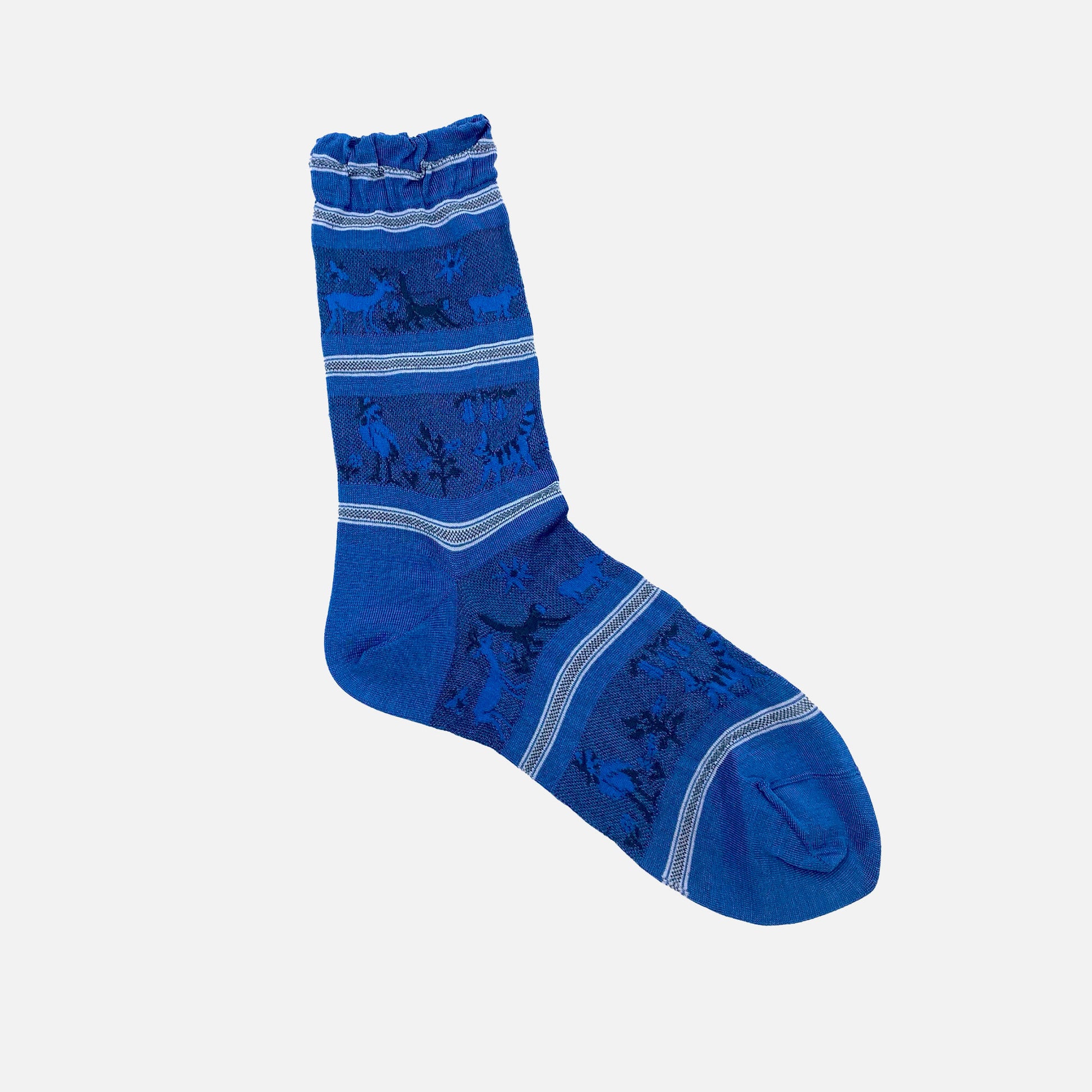 Sheer Parade on Safari Socks Blue