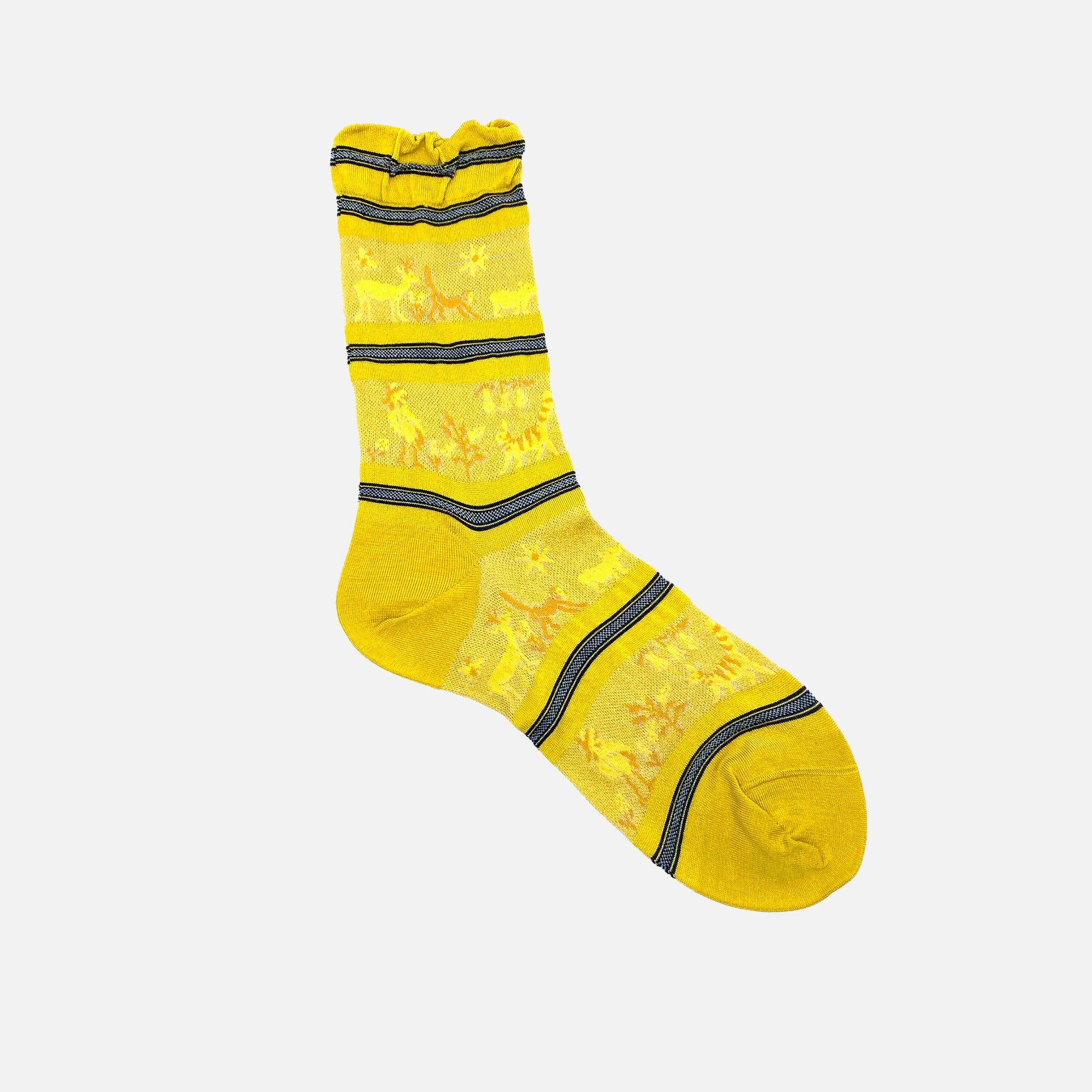 Sheer Parade on Safari Socks Yellow