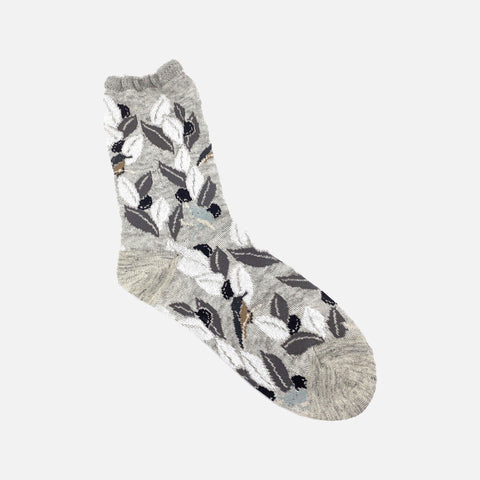 AS-212 Socks Olive Bird Grey
