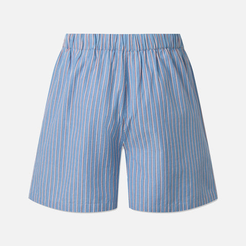 Alessandra Cotton Shorts Blue Stripe