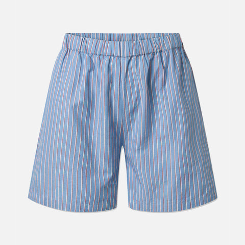 Alessandra Cotton Shorts Blue Stripe