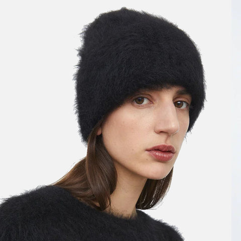 Alpaca Knit Beanie Black