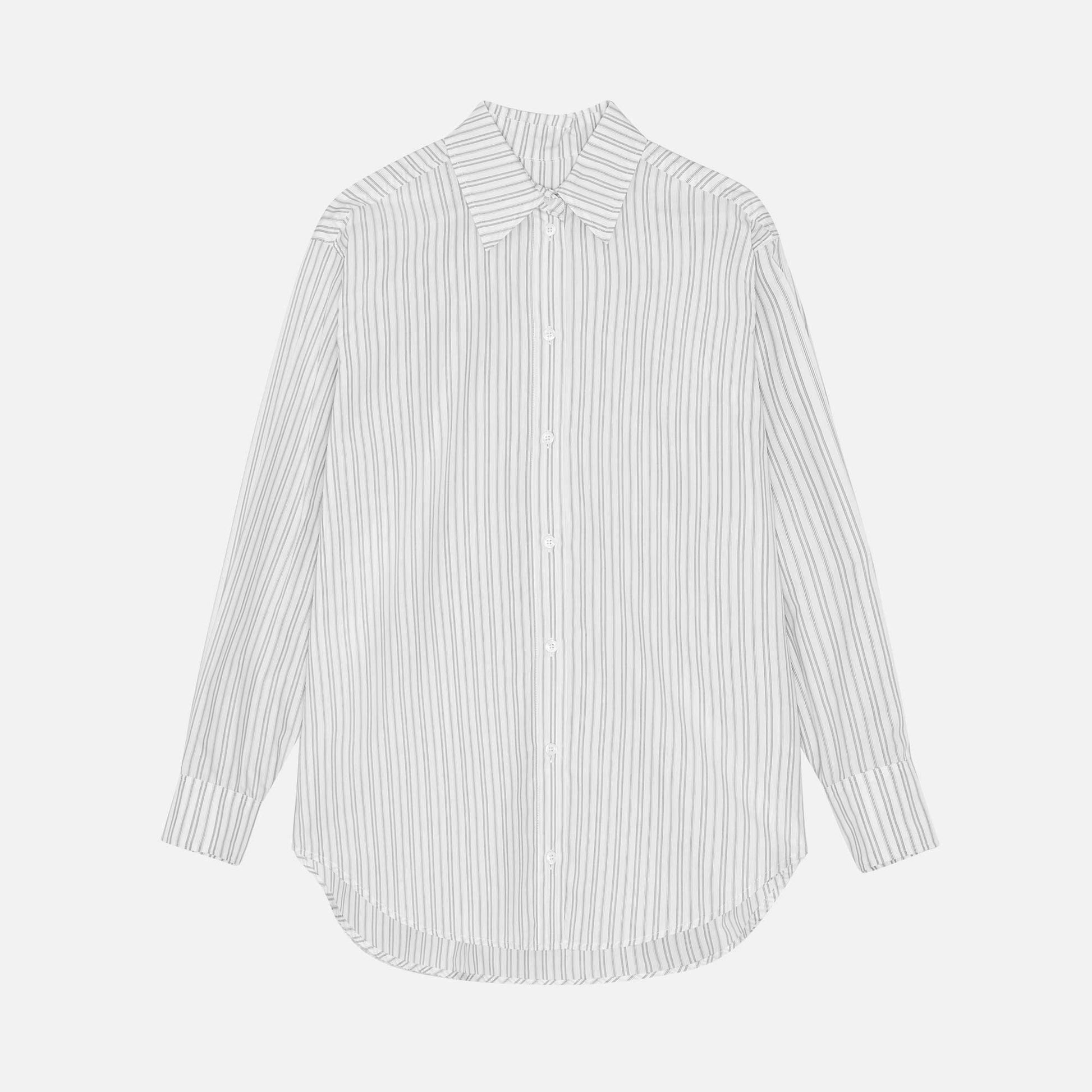Arthur Shirt Black/White Stripe