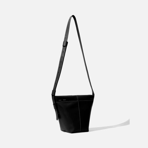 Barrow Leather Mini Bucket Bag Black