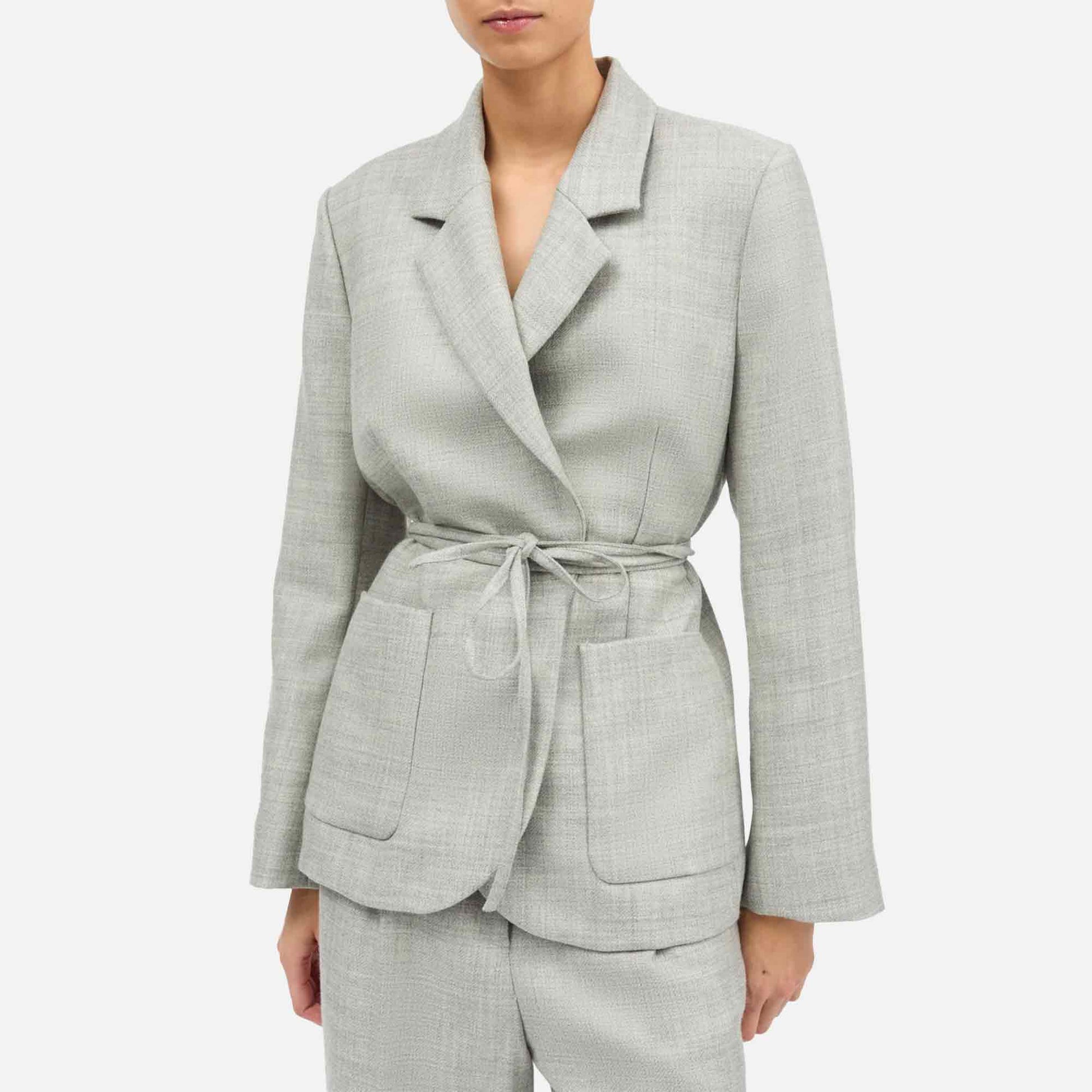 Bella Blazer Light Grey Melange