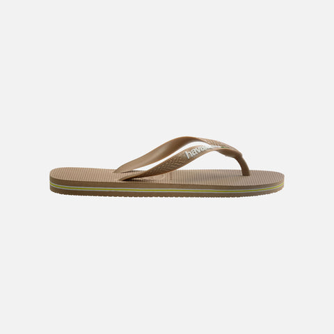 Brazil Logo Flip-Flops Rose Gold