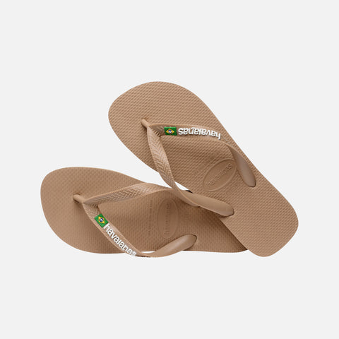 Brazil Logo Flip-Flops Rose Gold