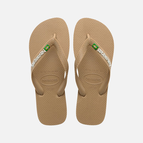 Brazil Logo Flip-Flops Rose Gold