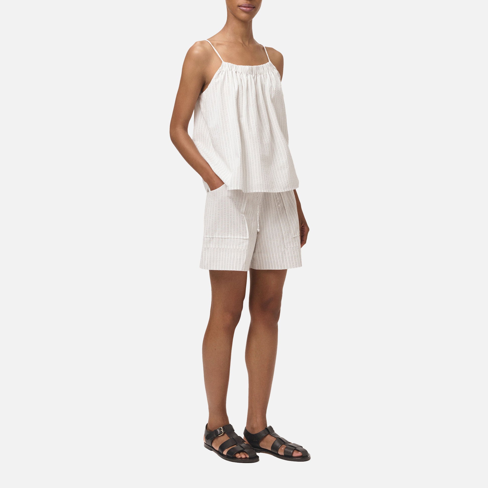 Calista Top Black Stripes