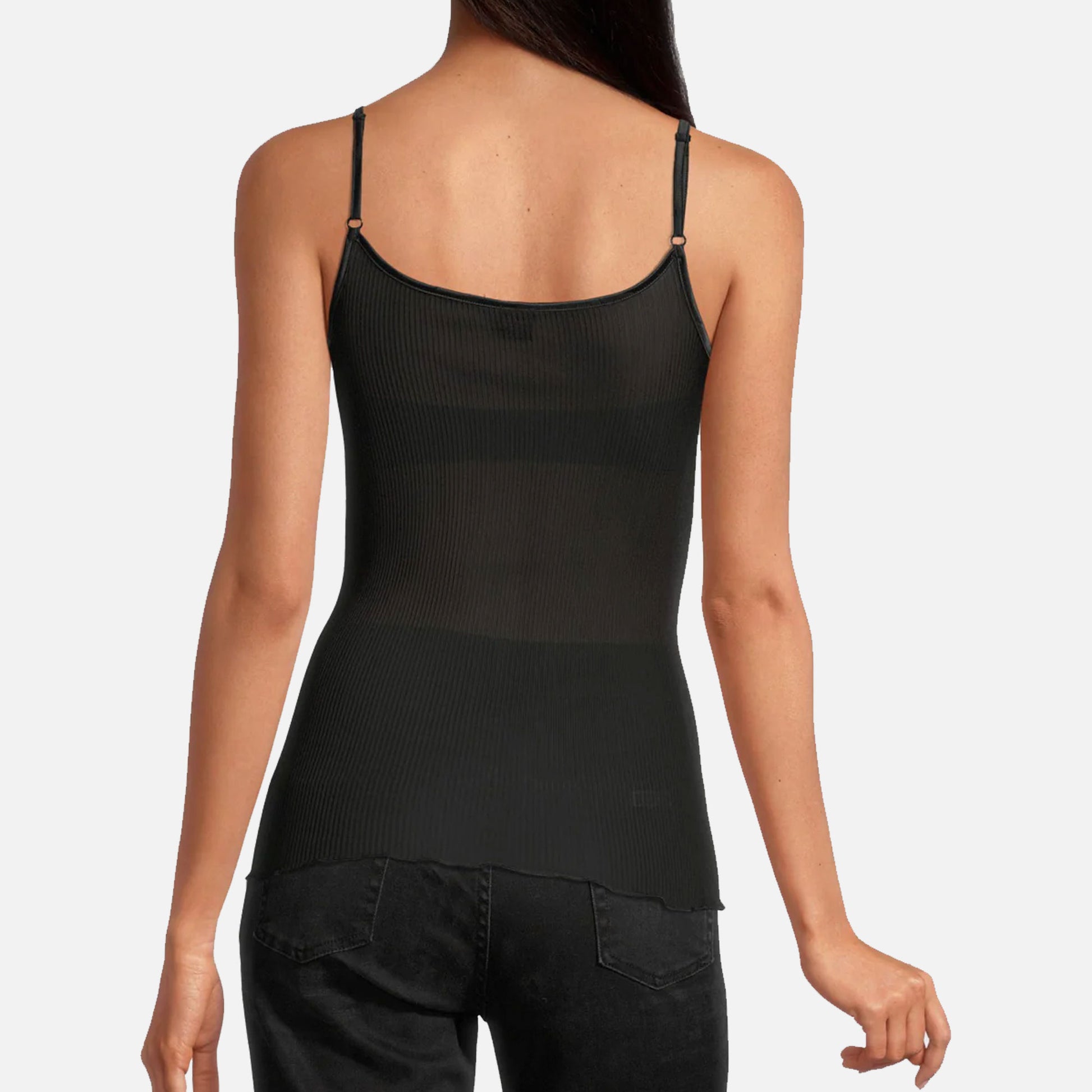 Cami Top Silk Rib Black