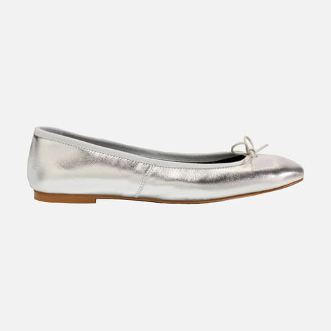 Capri Ballerina Laminato Argento