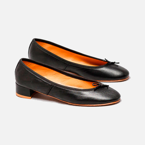 Capri T20 Heeled Ballerina Nappa Nero