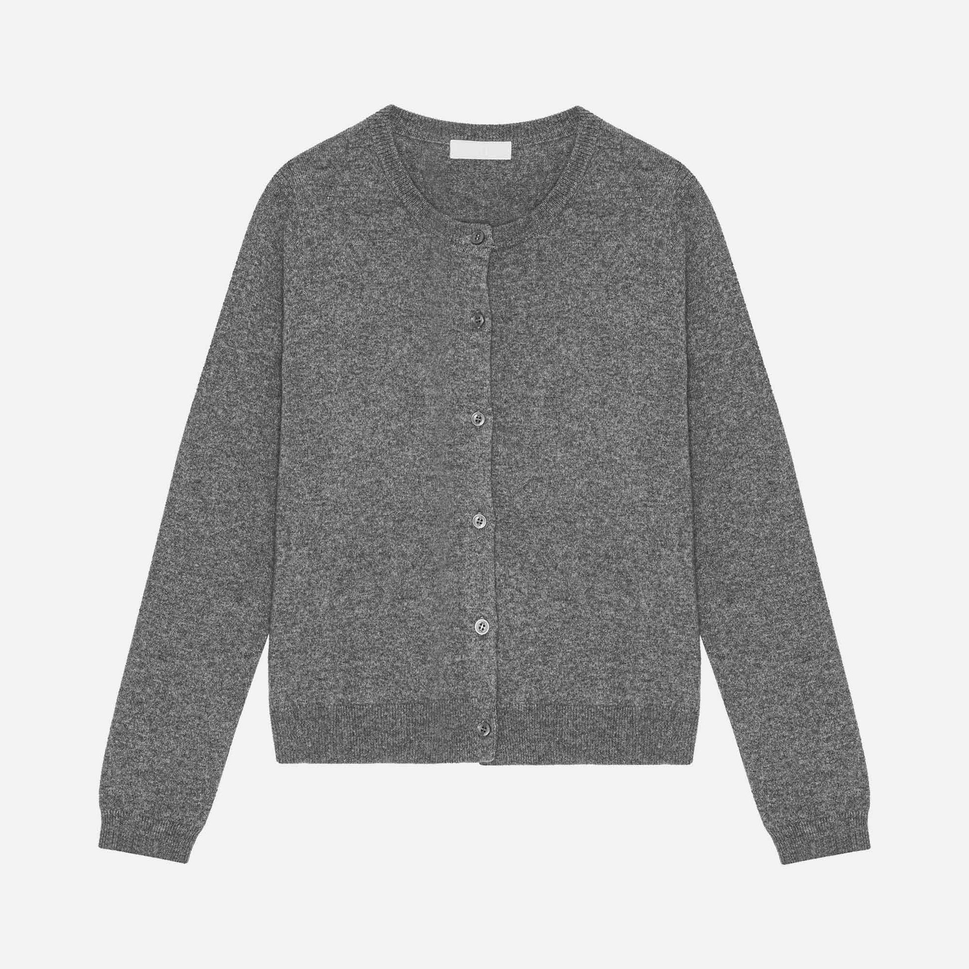 Carl Cashmere Cardigan Gray Melange