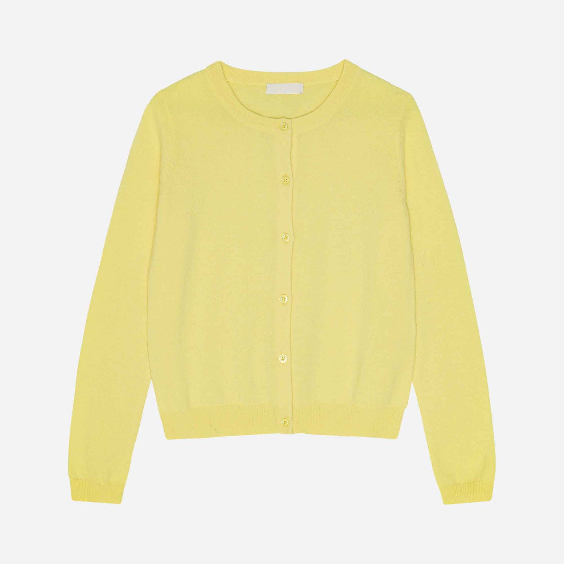 Carl Cashmere Cardigan Light Yellow