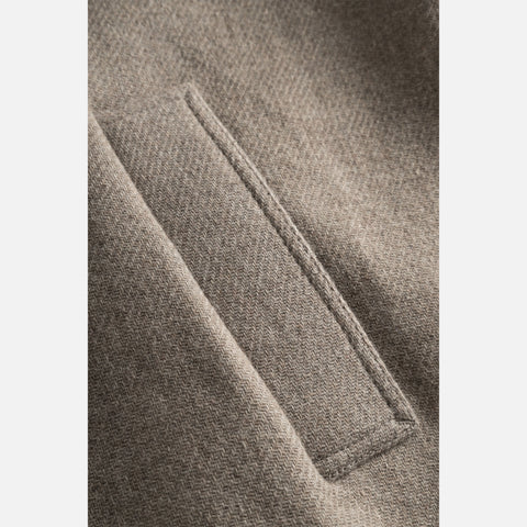 Caro Textured Wool Coat Warm Grey Melange