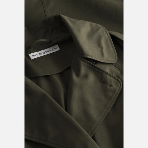 Catrin Bonded Cotton Coat Dark Green
