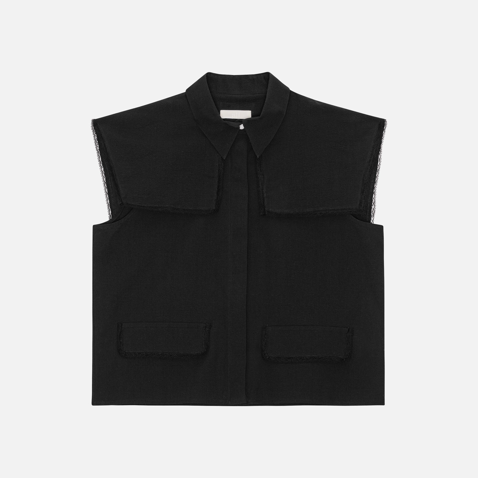 Christelle Seersucker Shirt Black