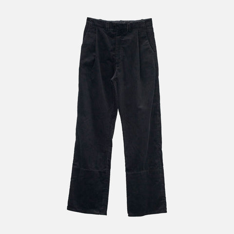 Corduroy Box Trousers Black