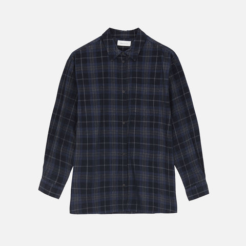 Edgar Shirt Dark Navy Check