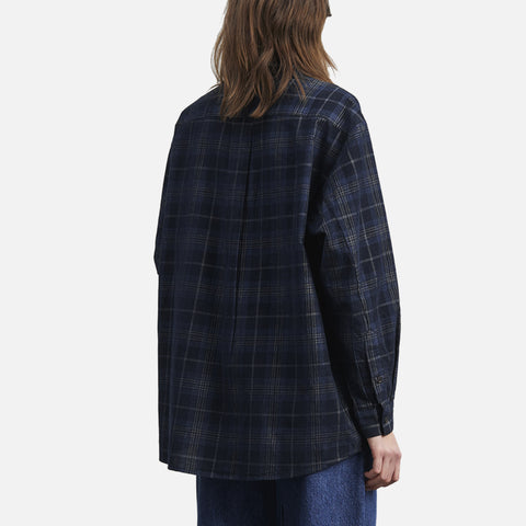 Edgar Shirt Dark Navy Check