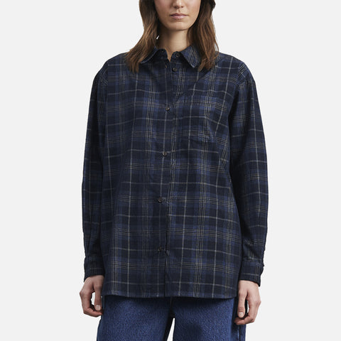 Edgar Shirt Dark Navy Check