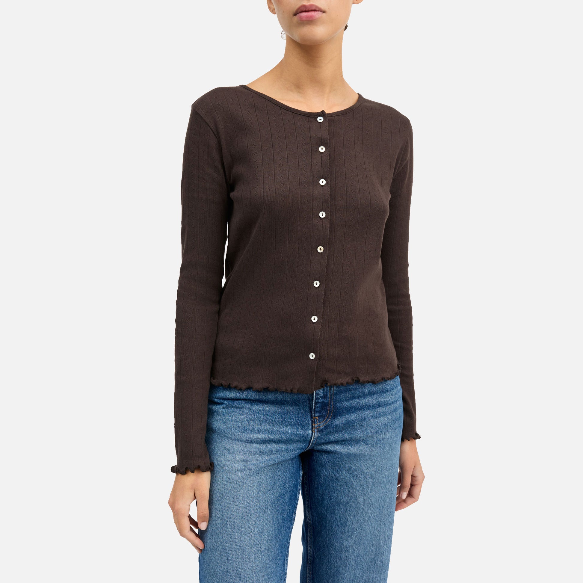 Edie Cardigan Dark Brown