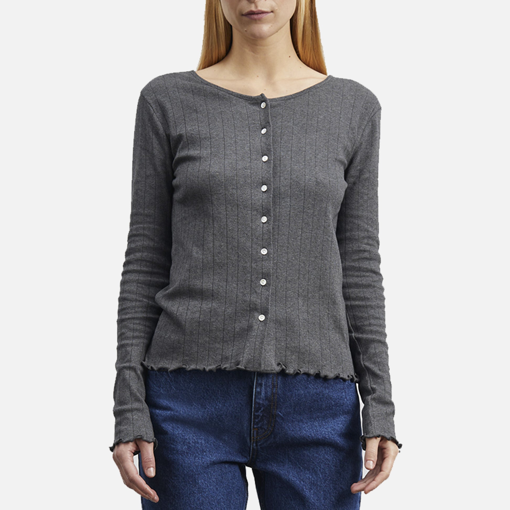 Edie Cardigan Dark Gray Melange