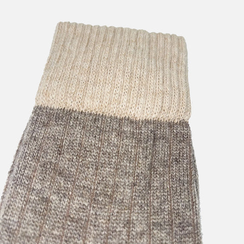Esther Cashmere Contrast Beige Brown