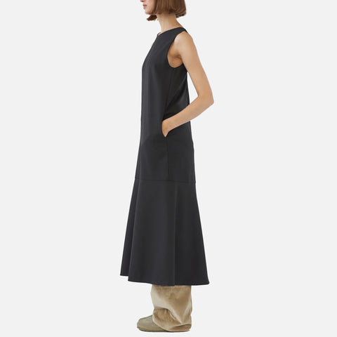 Fine Wool Long Cone Dress