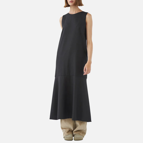Fine Wool Long Cone Dress