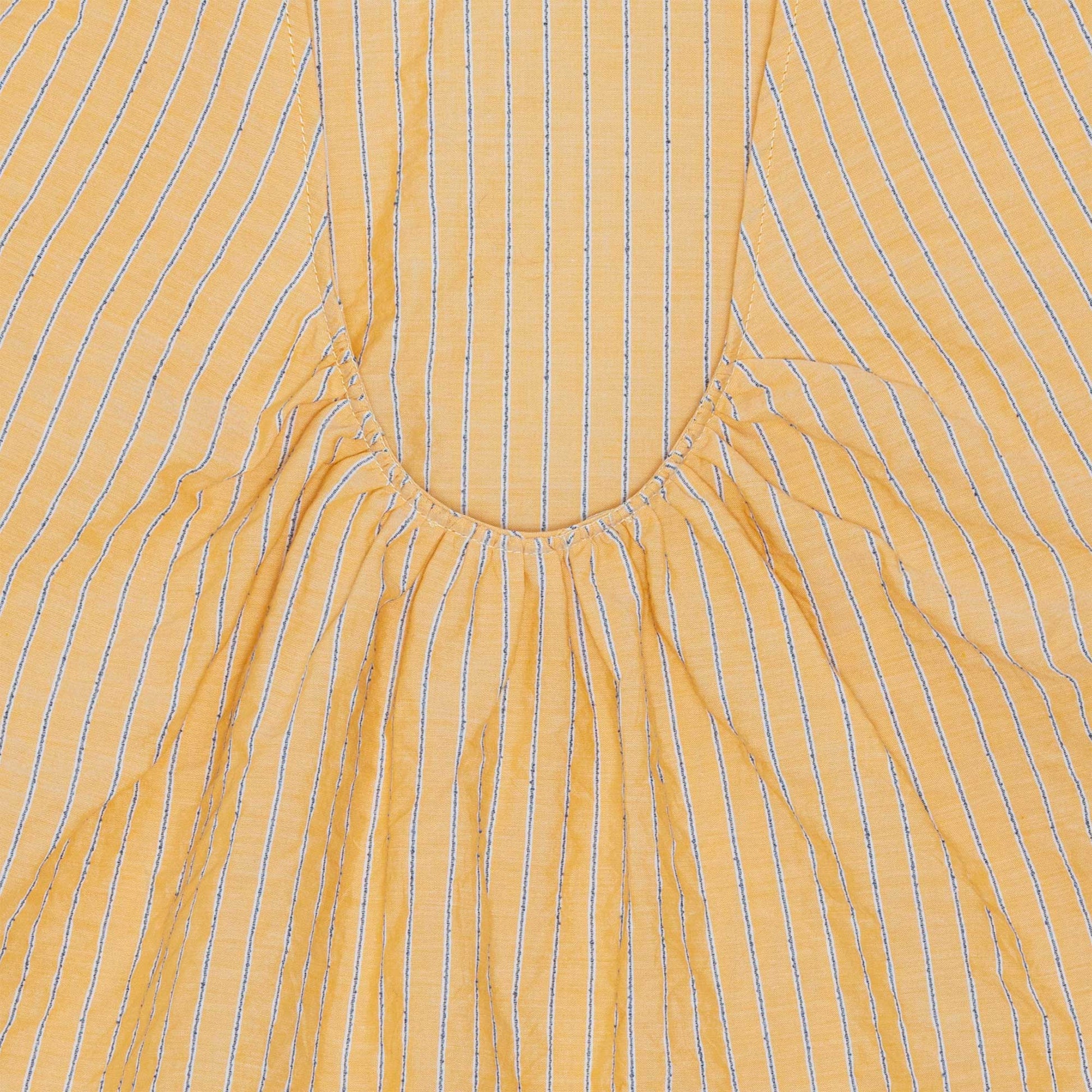 Gardenia Seersucker Top Yellow/Black Stripe