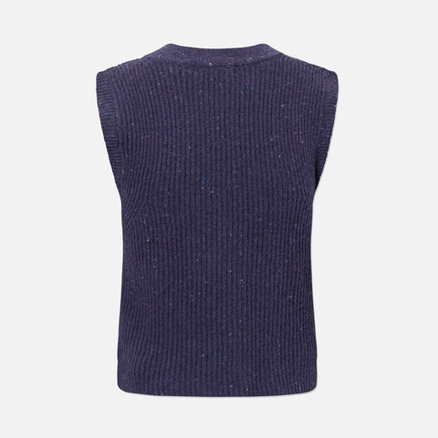 Geir Cardigan Vest Purple Magic