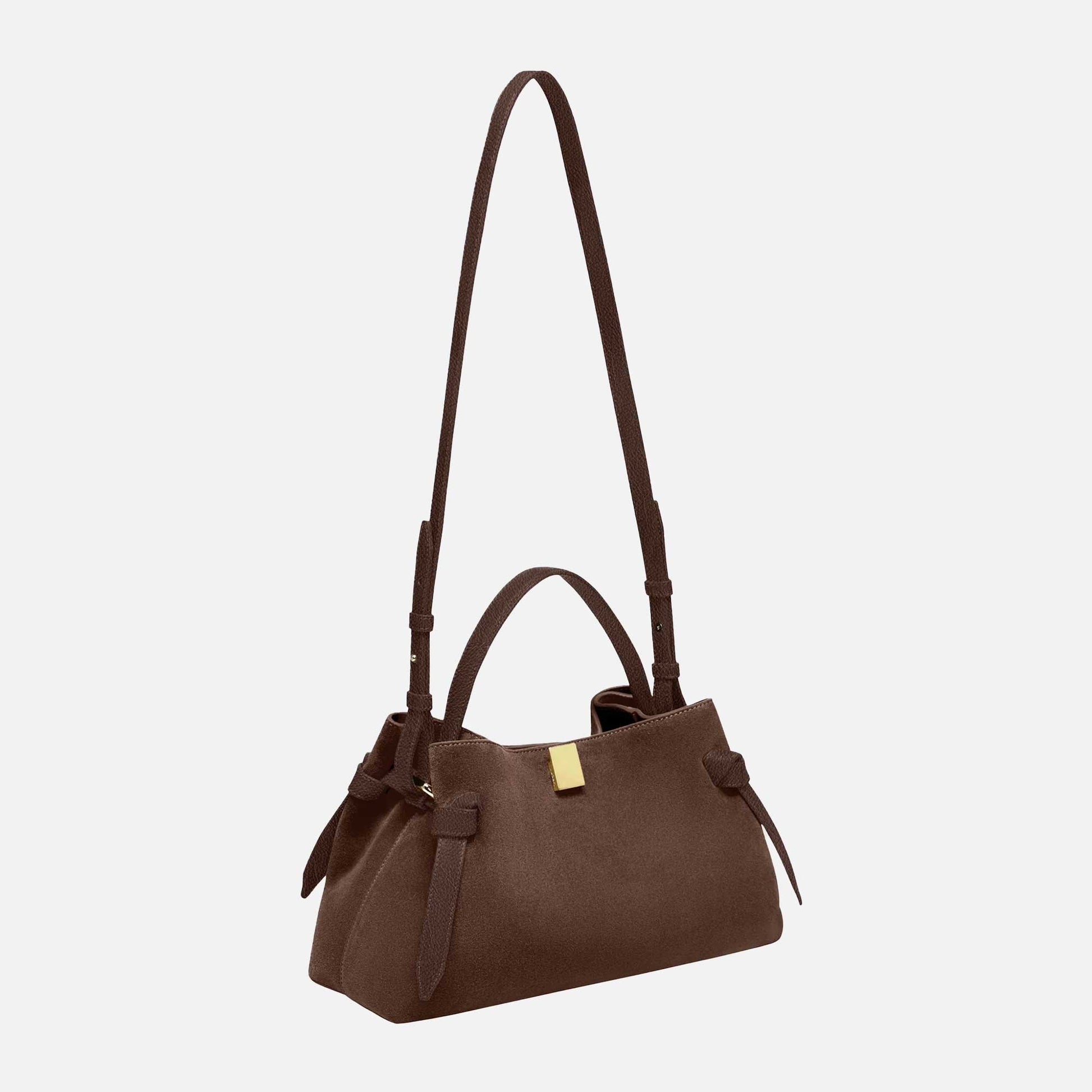 Gyoza Bag Suede Chocolate