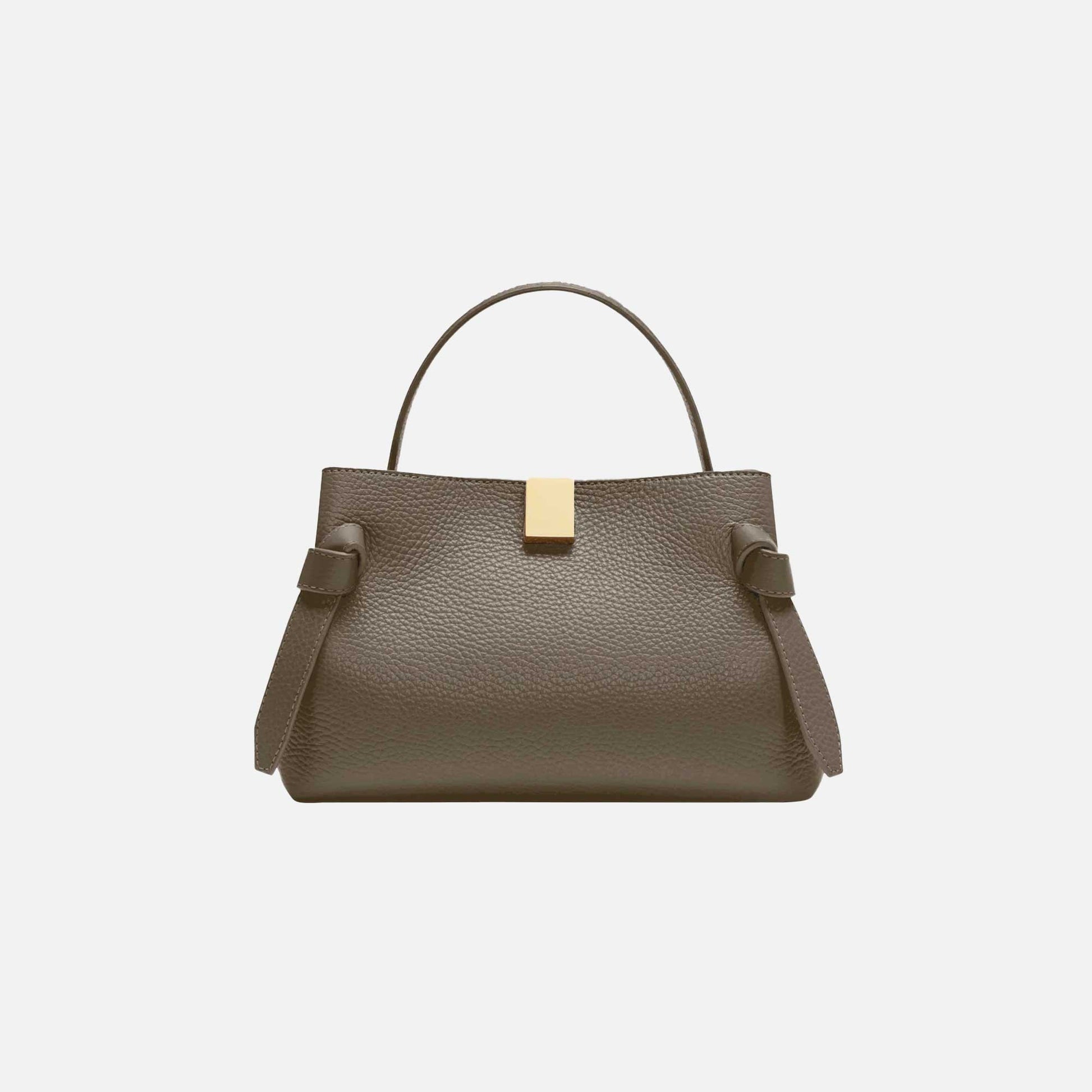 Gyoza Mini Bag Grained Leather Taupe