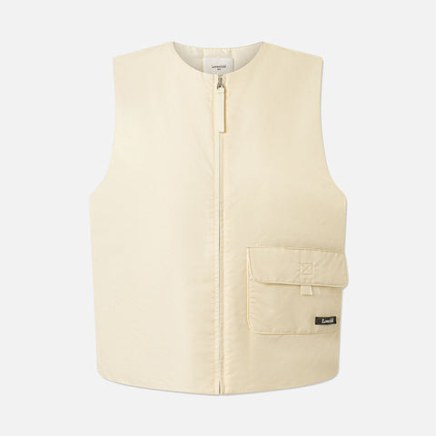 Halle Tech Nylon Vest Creme