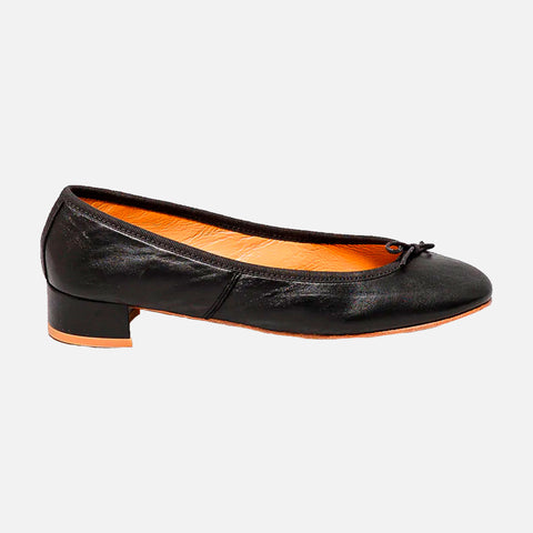 Capri T20 Heeled Ballerina Nappa Nero