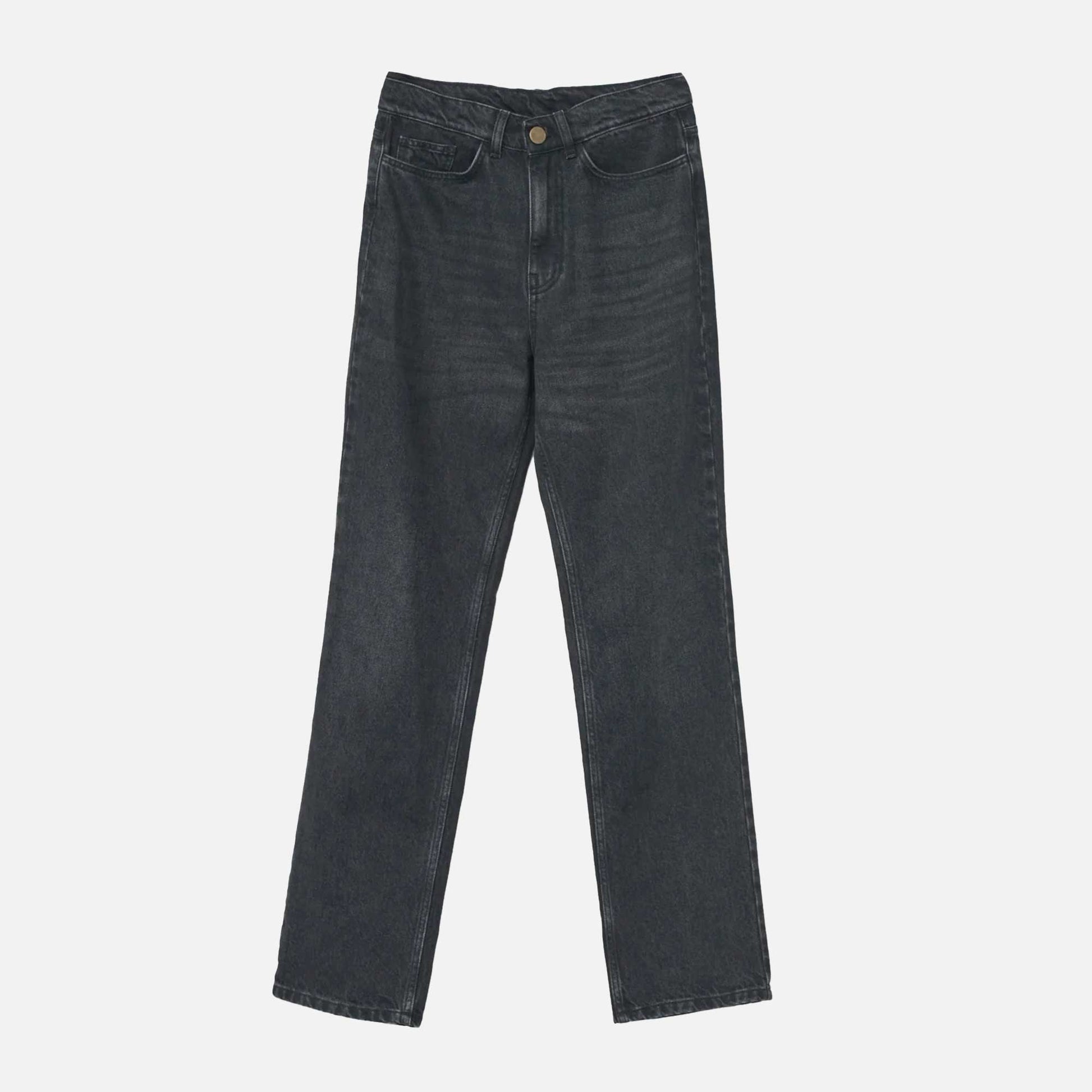 Hemp/Cotton Straight Jeans Washed Black