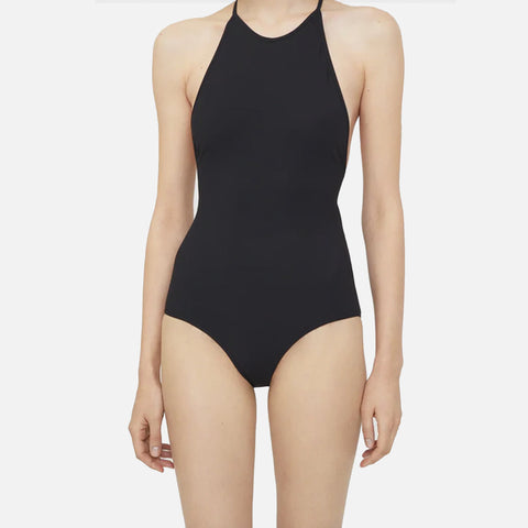 High Neck Swimsuit Black