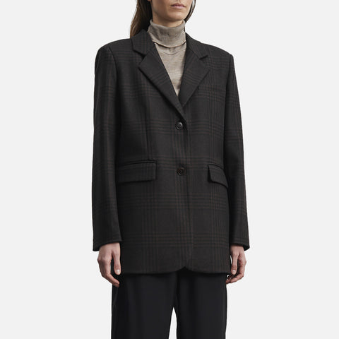 Joan Blazer Black/Brown Check