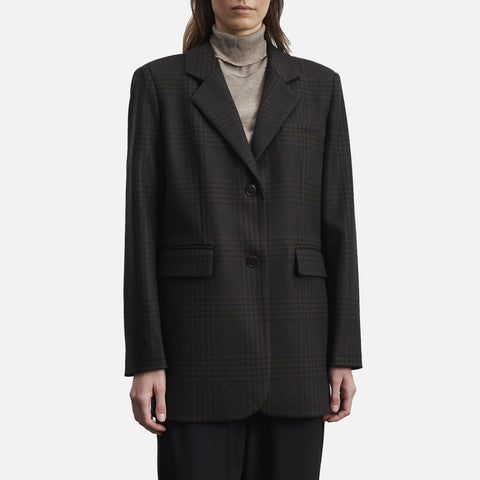 Joan Blazer Black/Brown Check