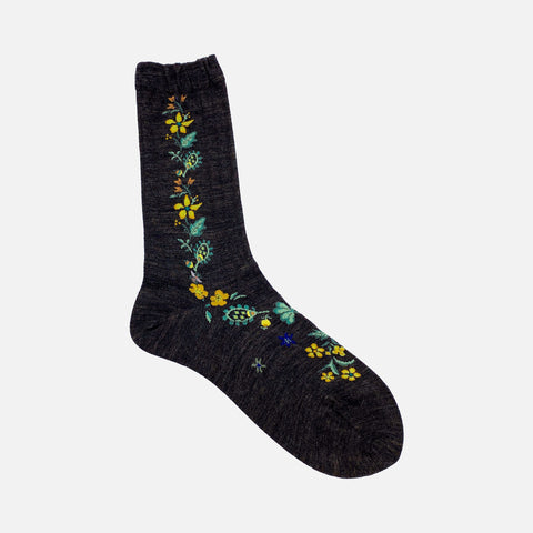 Peace Bird Socks Brown