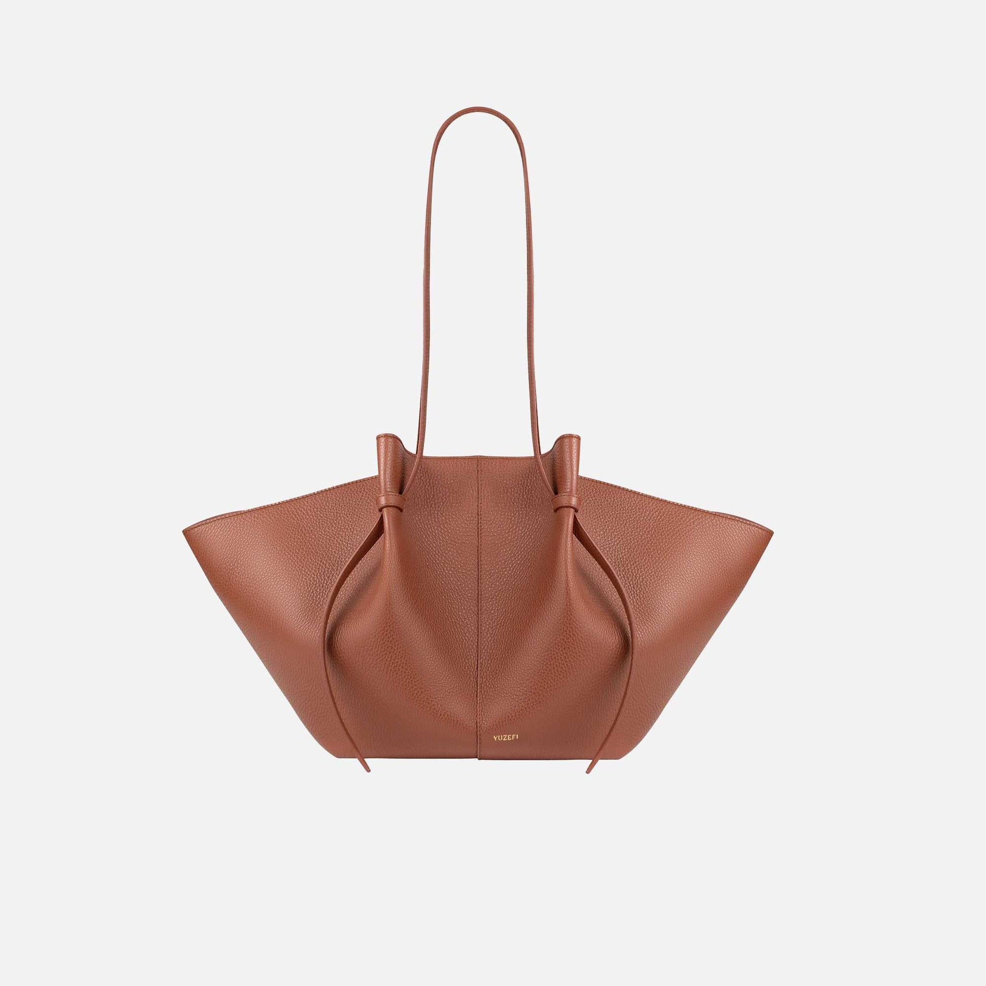 Large Mochi Tote Bag Grained Leather Maple