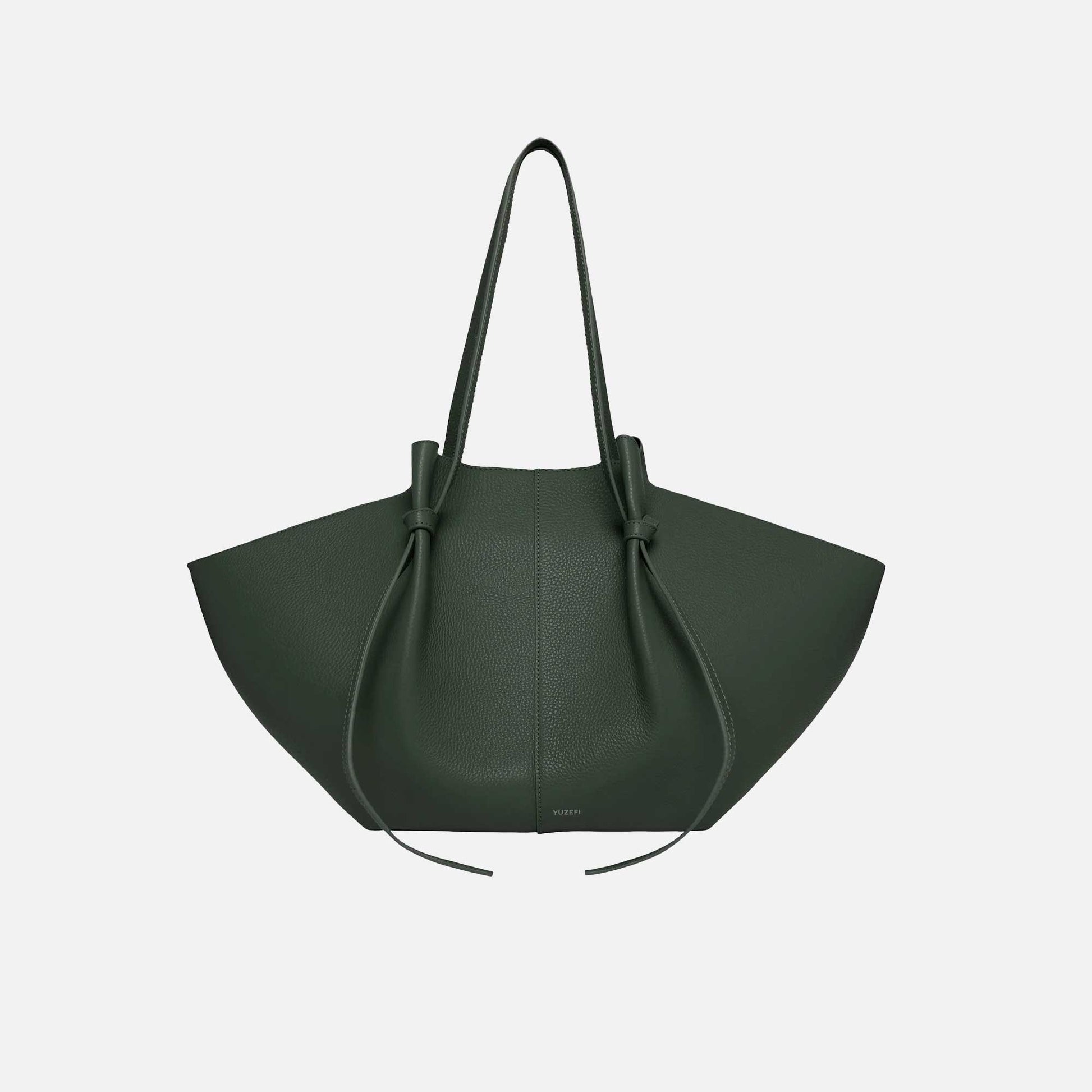 Large Mochi Tote Bag Grained Leather Pine