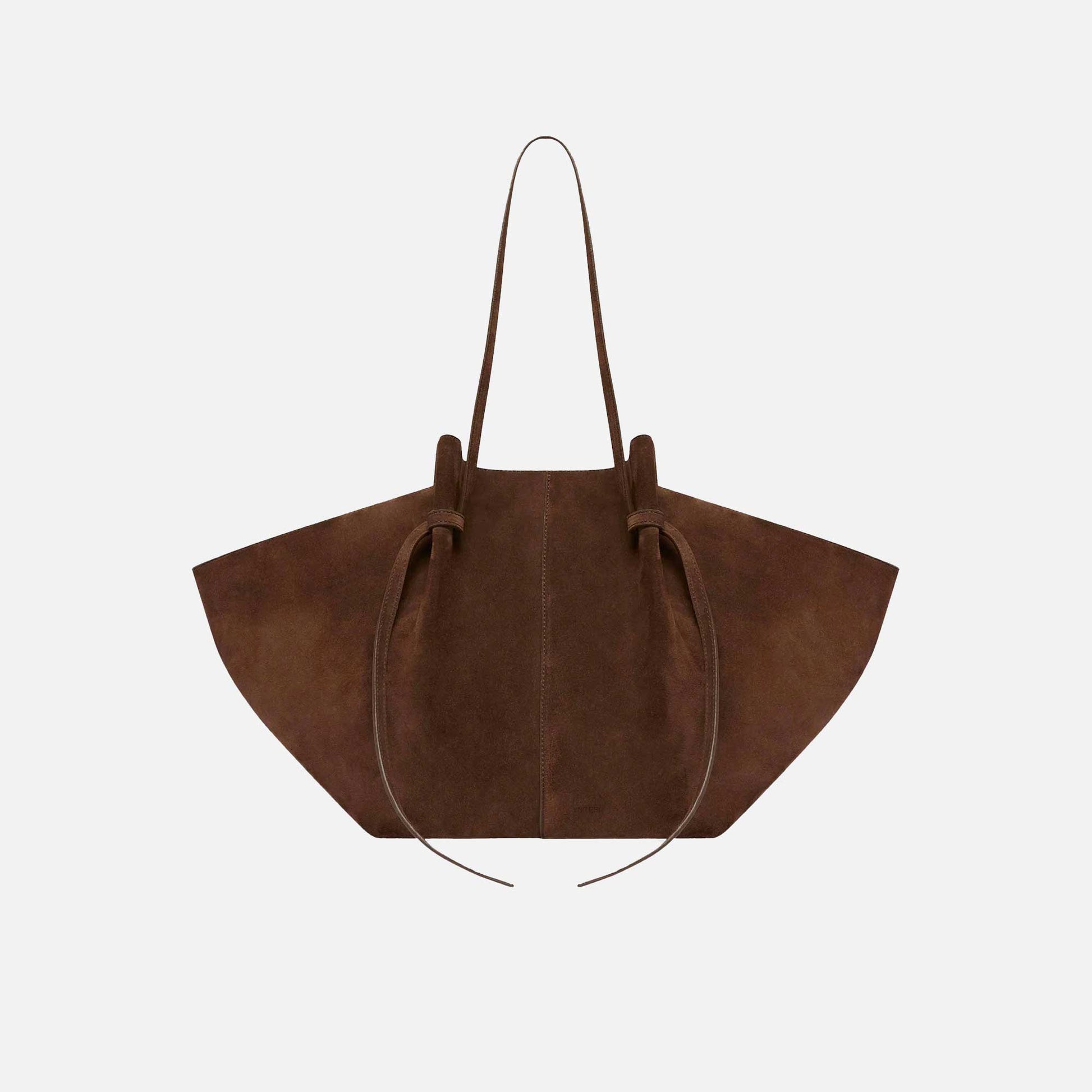 Large Mochi Tote Bag Suede Chocolate