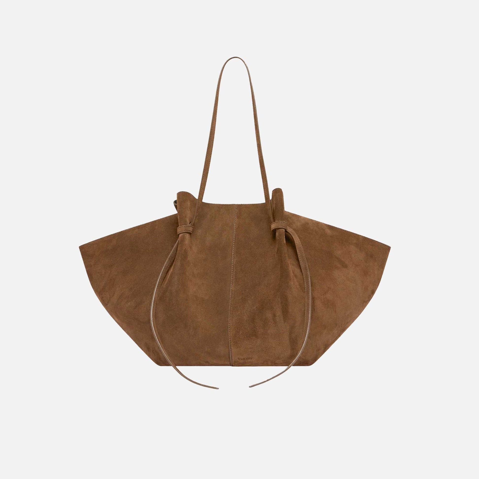 Large Mochi Tote Bag Suede Cognac