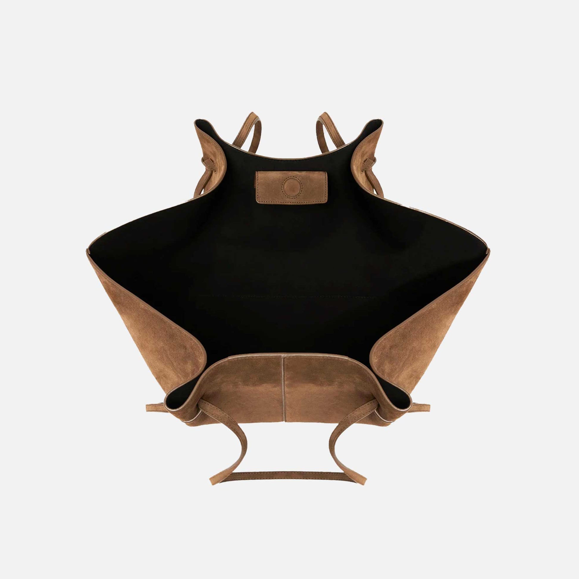 Large Mochi Tote Bag Suede Cognac
